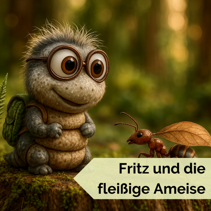 Holzwurm Fritz und die fleißige Ameise
